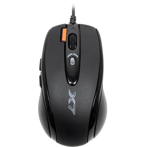 Мышь игровая A4Tech X-718BK , черный , оптическая, 3000dpi , USB, 6 кнопок, RTL {20} (758994/94398)
