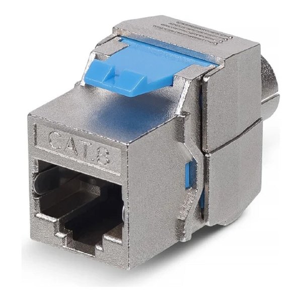 Cabeus KJ-RJ45-Cat.8-SH-180-Toolless Вставка Keystone Jack RJ-45(8P8C), 180 градусов, категория 8, полный экран, без инструмента Toolless