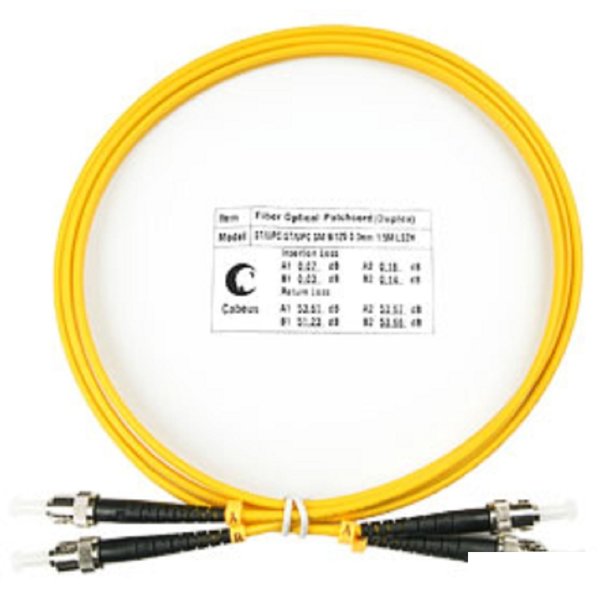 Cabeus FOP(d)-9-ST-ST-1,5m Шнур оптический duplex ST-ST 9/125 sm 1,5м LSZH