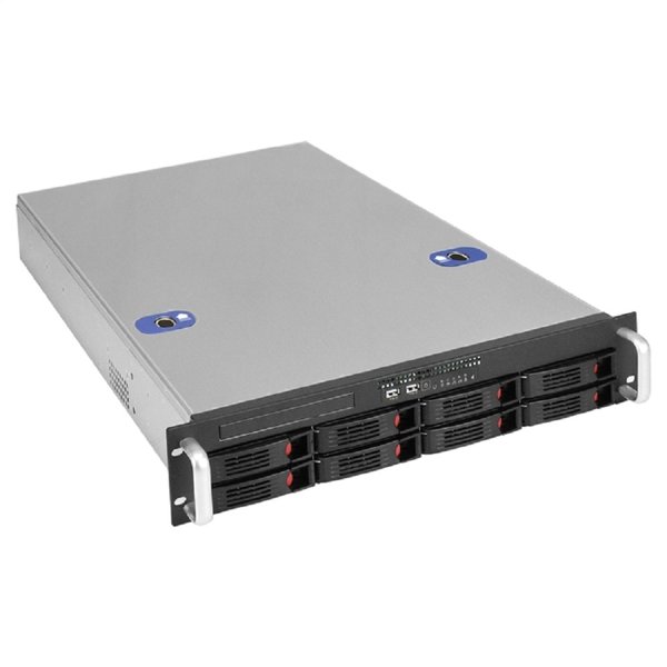 Exegate EX295863RUS Серверный корпус ExeGate Pro 2U660-HS08 <RM 19", высота 2U, глубина 660, БП 2U-700ADS, 8xHotSwap, USB>