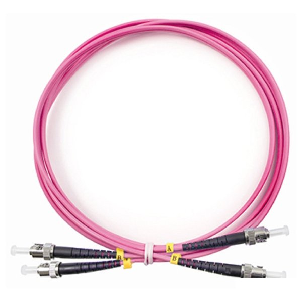 Cabeus FOP-50-OM4-ST-ST-2m Шнур оптический duplex ST-ST 50/125 mm OM4 2м LSZH