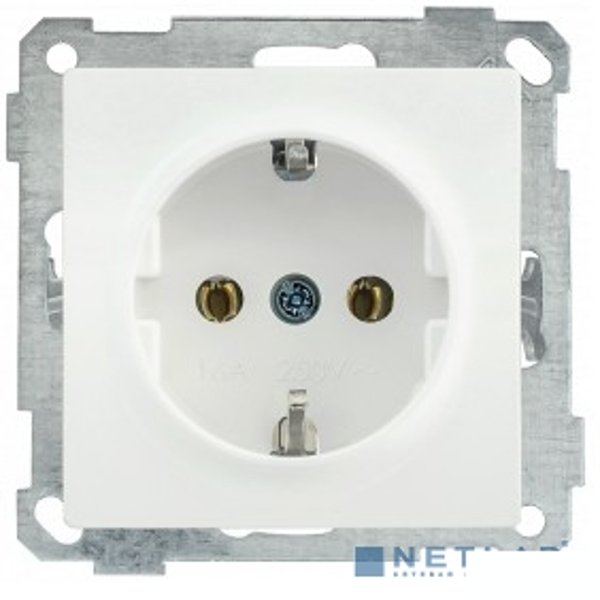 Iek ERB11-K01-16-1 РС11-1-0-Б Розетка с з/к 16А BOLERO белый