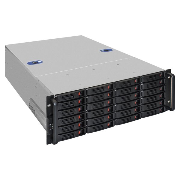 Exegate EX292426RUS Серверная платформа ExeGate Pro 4U660-HS24 <RM 19", высота 4U, глубина 660, Redundant БП 2x1000W, 24xHotSwap, USB>