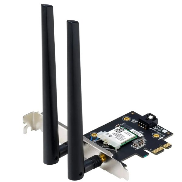 ASUS PCE-BE6500 Беспроводной трехдиапазонный PCI Express адаптер BE6500 + Bluetooth 5.4, внешняя съемная антенна, Wi-Fi 7 (be)