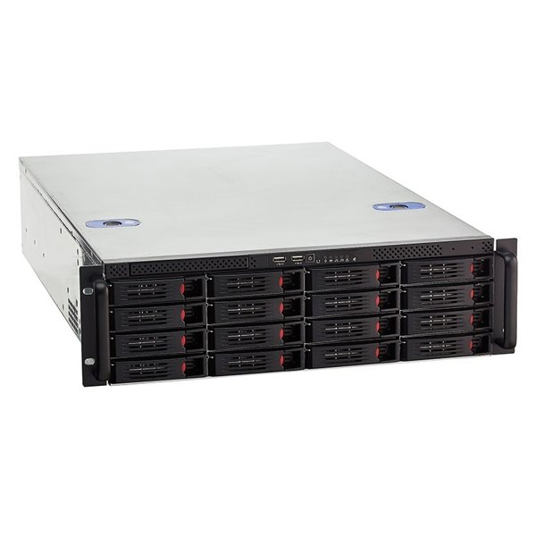 Exegate EX281299RUS Серверный корпус ExeGate Pro 3U660-HS16 <RM 19", высота 3U, глубина 660, БП 2U-500ADS,16xHotSwap, USB>