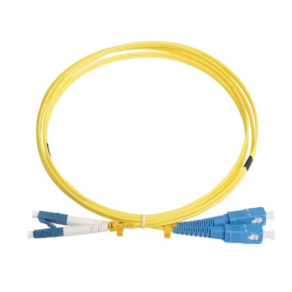 Hyperline FC-D2-9-LC/UR-SC/UR-H-2M-LSZH-YL (FC-9-LC-SC-UPC-2M) Патч-корд волоконно-оптический (шнур) SM 9/125 (OS2), LC/UPC-SC/UPC, duplex, LSZH, 2 м