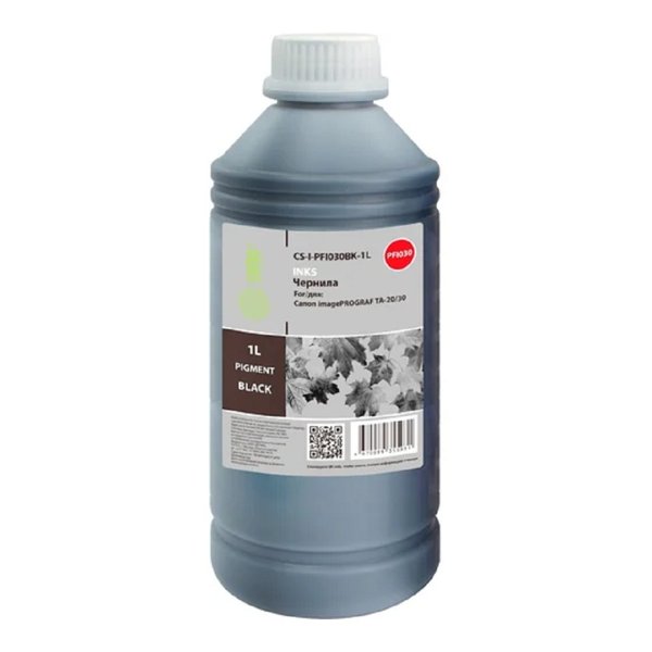 Чернила Cactus CS-I-PFI030BK-1L PFI-030 черный1000мл для Canon imagePROGRAF TA-20/30