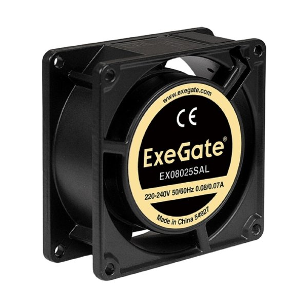 Exegate EX288996RUS Вентилятор 220В ExeGate EX08025SAL (80x80x25 мм, Sleeve bearing (подшипник скольжения), подводящий провод 30 см, 2500RPM, 31dBA)