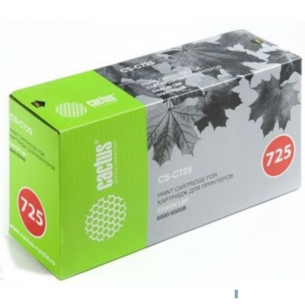 Тонер Картридж Cactus CS-C725D черный x2уп. для Canon LBP i-Sensys 6000/6000b (1600стр.)