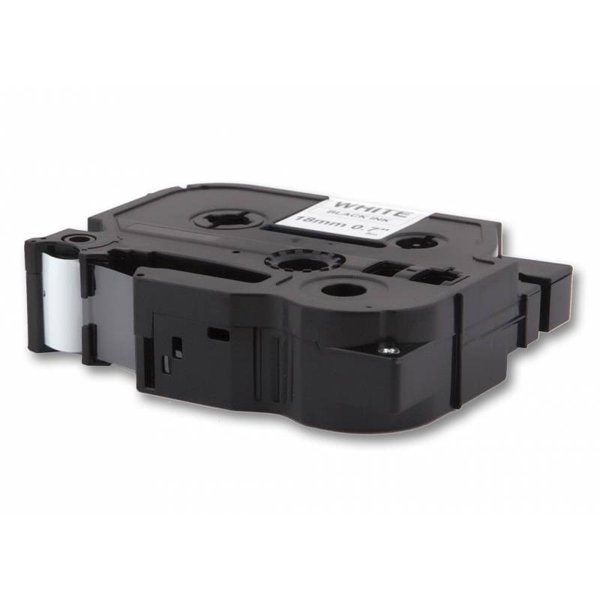 TZ-241_CACTUS Лента CACTUS (CS-TZ241) для печати наклеек в устройствах brother P-touch 1010/1280/1280VP/2700VP, черный на белом, 18мм х 8м