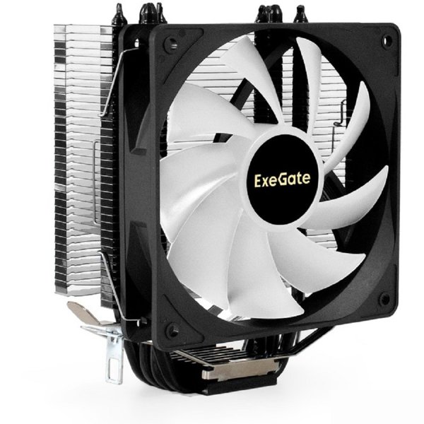 Exegate EX295003RUS Кулер ExeGate Dark Magic EE400XL-PWM.ARGB (Al+Cu, черное покрытие, 4 тепл.трубки, LGA775/1150/1151/1155/1156/1200/1700/AM2/AM2+/AM3/AM3+/AM4/AM5/FM1/FM2/754/939/940, TDP 125W, Fan