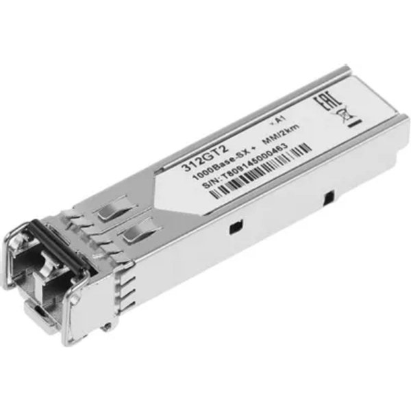 D-Link 312GT2/A1A SFP-трансивер с 1 портом 1000Base-SX+ для многомодового оптического кабеля (до 2 км, разъем Duplex LC)