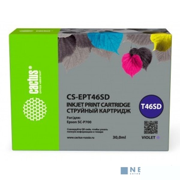 Картридж струйный Cactus CS-EPT46SD T46SD фиолетовый (30мл) для Epson SureColor SC-P700