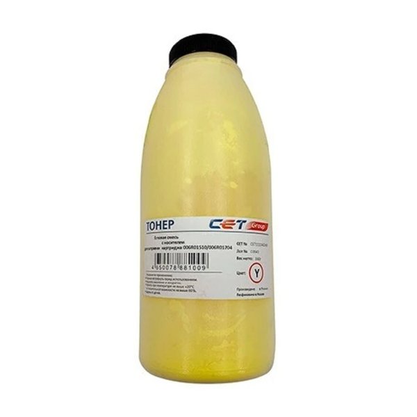 Тонер Cet CE08-Y/CE08-D CET111042Y-360N желтый бутылка 360гр. для принтера Xerox AltaLink C8045/8030/8035; WorkCentre 7830