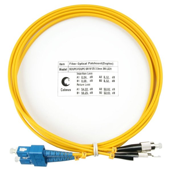 Cabeus FOP(d)-9-SC-FC-2m Шнур оптический duplex SC-FC 9/125 sm 2м LSZH