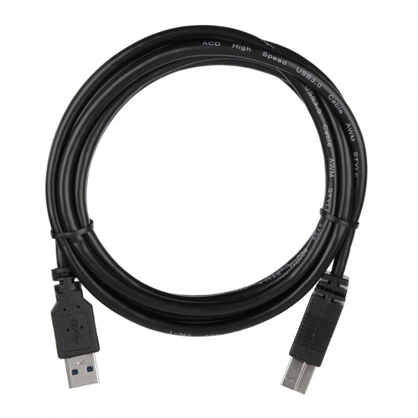 Кабель ACD Кабель ACD-U3ABM-20L |ACD-U3ABM-20L| USB 3.0, A male - B male, ТТХ: |ACD-U3ABM-20L| (7/0.12BC+HDPE)*1P+|(7/0.12BC+HDPE)*2C+7/0.12BC+AL|*2P +7/0.16BC*2C+AL+7/0.12BC+B(80/0.12AL)PVC5.5, Черны