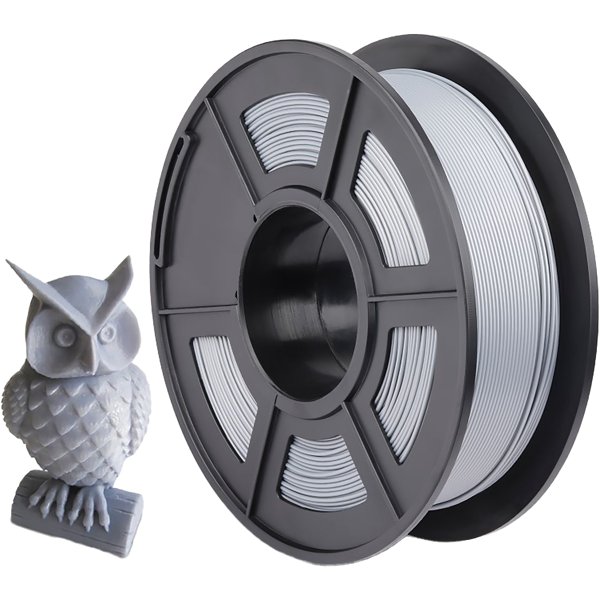 Филамент NVPRINT PLA Silver для 3D печати диаметр 1.75мм длина 330 метров масса 1 кг