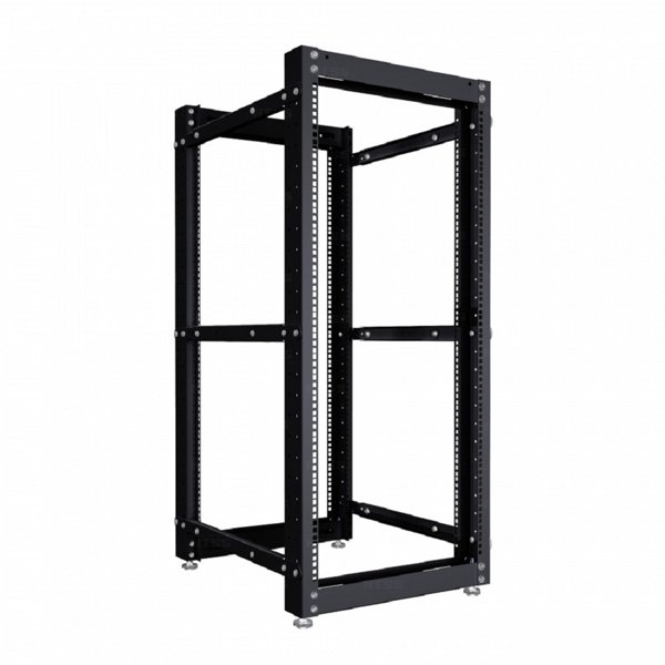 NTSS Стойка серверная NTSS OR двухрамная 24U 600-1000мм, комплект ножек, черный RAL 9005 NTSS-2POR24U/600-1000-BL