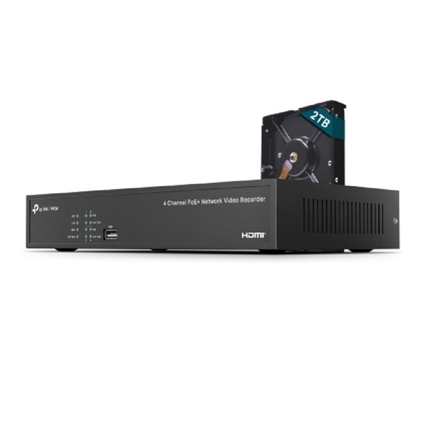 TP-Link VIGI NVR1004H-4P-2TB 4-канальный сетевой видеорегистратор с поддержкой PoE+