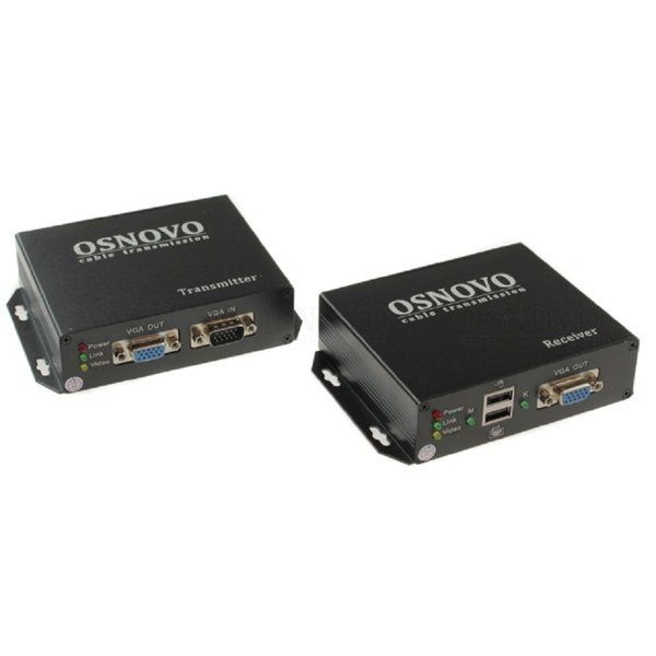 TA-VKM/7+RA-VKM/7 Комплект ( приемник + передатчик) для передачи VGA, Клавиатура, "Мышь" на расстояние до 300м.