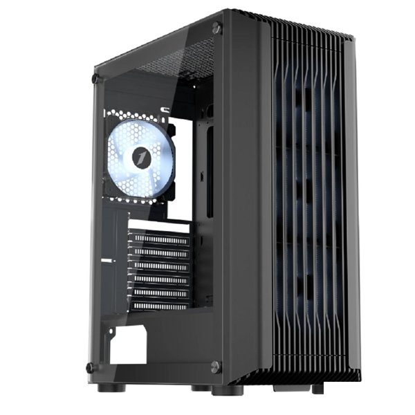 1STPLAYER BULLET HUNTER H6 ARGB Black / ATX / 4x120mm ARGB fans / H6-BK-4F7