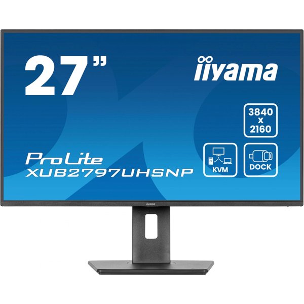 LCD IIYAMA 27" XUB2797UHSNP-B1 черный {IPS 3840x2160 60Hz 350cd HDMI DisplayPort USB M/M HAS Pivot In}