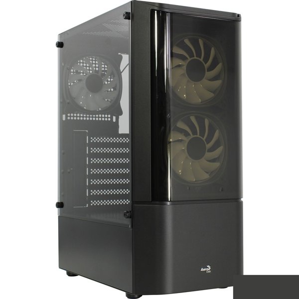 MidTower AeroCool Quantum-G-BK-v2 (черный) без Б/п,  ATX 3FRGB Fan on front panel  4710562758511