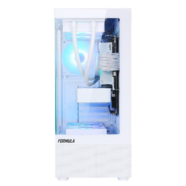 Корпус Formula Crystal Z1 PLUS белый без БП ATX 2x120mm 2xUSB2.0 1xUSB3.0 audio bott PSU