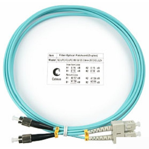 Cabeus FOP-50-SC-FC-2m Шнур оптический duplex SC-FC 50/125 mm OM3 2м LSZH