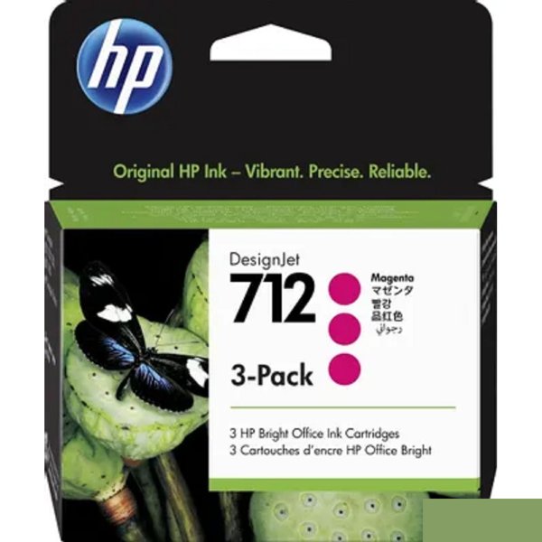Картридж струйный HP 712 3ED78A пурпурный x3упак. (29мл) для HP DJ Т230/630
