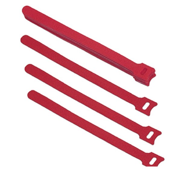 Cabeus CLAMP-210-RD Хомут для кабеля, липучка с мягкой застежкой, 210x14 мм, красный (10 шт.)