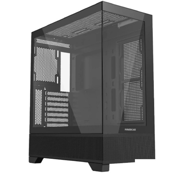 Powercase Корпус Powercase Luminous, Tempered Glass, чёрный, ATX CLB-L0