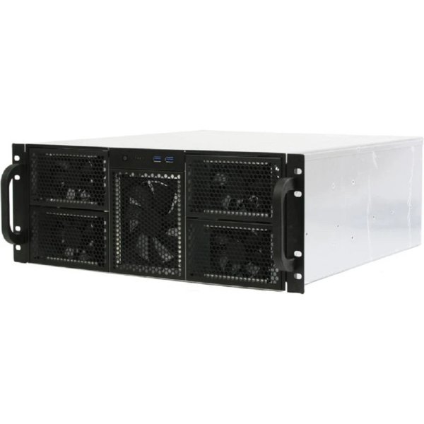 Procase RE411-D0H17-FE-65 Корпус 4U server case,0x5.25+17HDD,черный,без блока питания,глубина 650мм,MB EATX 12"x13", панель вентиляторов 3х120
