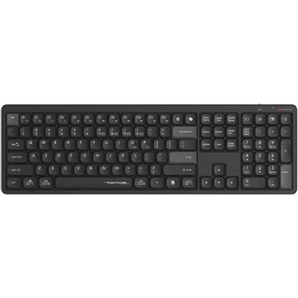 Клавиатура беспроводная A4Tech Fstyler FBX55C black (USB, BT/Radio, slim, Multimedia) (FBX55C)