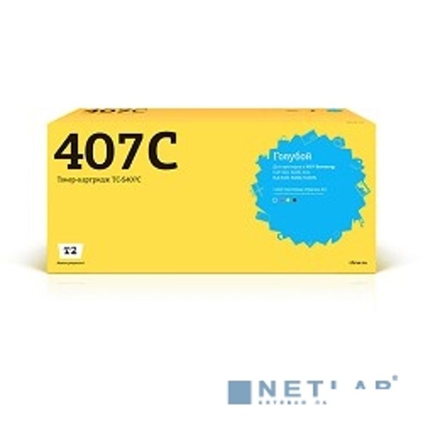 T2 CLT-C407S  Картридж  (TC-S407C) для Samsung CLP-320/325/CLX-3185 (1000 стр.) голубой, с чипом