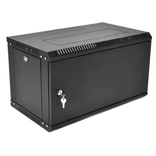 ЦМО Шкаф телекоммуникационный настенный разборный ЭКОНОМ 9U (600 x 350) дверь металл, цвет черный (ШРН-Э-9.350.1-9005)