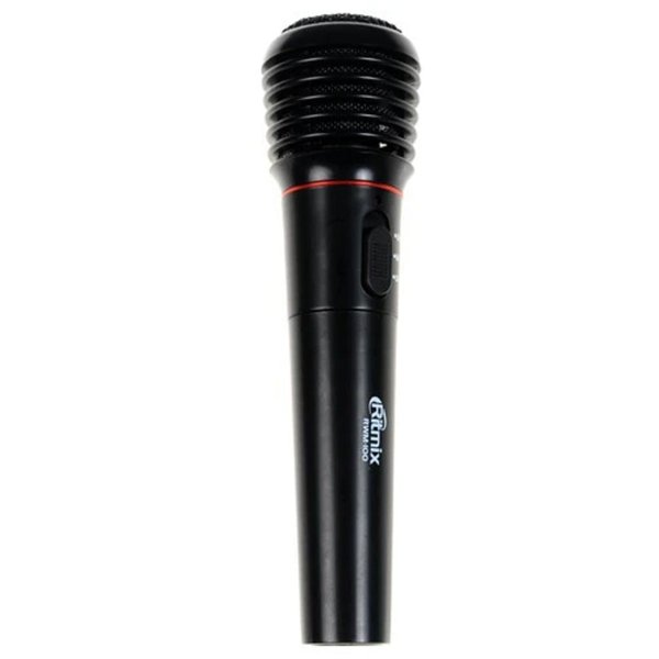 RITMIX RWM-100 black {100 Гц - 10000 Гц, 600 Ом, -72 Дб, > 85 дБ, КНИ <- 0,2%, максимальная девиация: ± 30 КГц, переключатель вкл./выкл., 3 pin XLR - Jack 6.3 mm, 3 м, питание микрофона: 1,5 В}