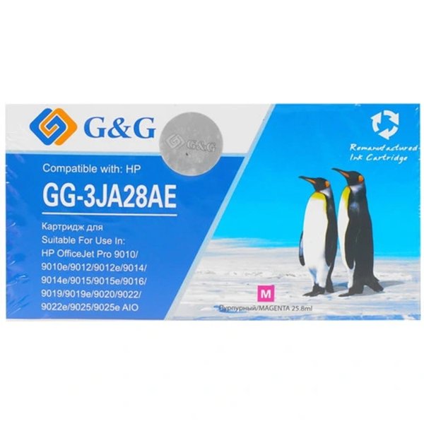 Картридж струйный G&G GG-3JA28AE 963XL пурпурный (25.8мл) для HP OfficeJet Pro 9010/9010e/9012/9012e/9014/9014e/9015/9015e/9016/9019/9019e/9020/9022/9022e/9025/9025e AIO
