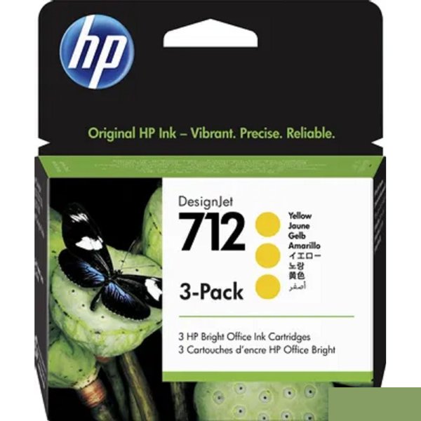 Картридж струйный HP 712 3ED79A желтый x3упак. (29мл) для HP DJ Т230/630