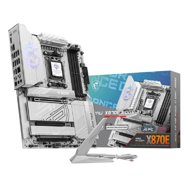 Материнская плата MSI MPG X870E EDGE TI WIFI X870, AM5, 4*DDR5, 3*PCIEx16, 4*M.2, 3*TypeC, 5*USB3.2Gen2, 4*USB3.2Gen1, 4*USB2.0, 4*SATA3.0, 5G, 2*Type-C(DP), HDMI, ATX, RTL
