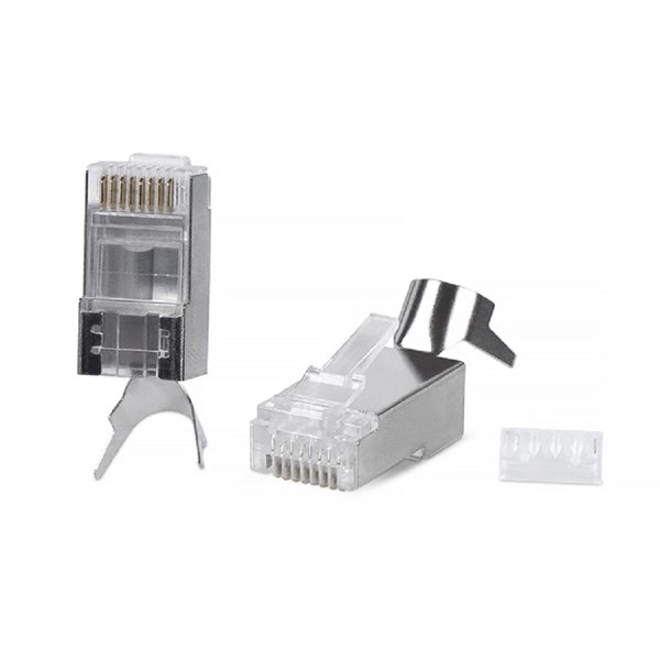 Cabeus 8P8C-SH-C6(1.35)-TWP Коннектор RJ-45(8P8C) под витую пару, категория 6, экранированный, универсальный (для одножильного и многожильного кабеля), для проводников с толщиной по изоляции до 1.35 м