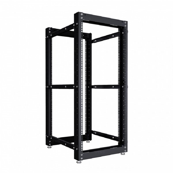 NTSS Стойка серверная NTSS OR двухрамная 42U 600-1000мм, комплект ножек, черный RAL 9005 NTSS-2POR42U/600-1000-BL