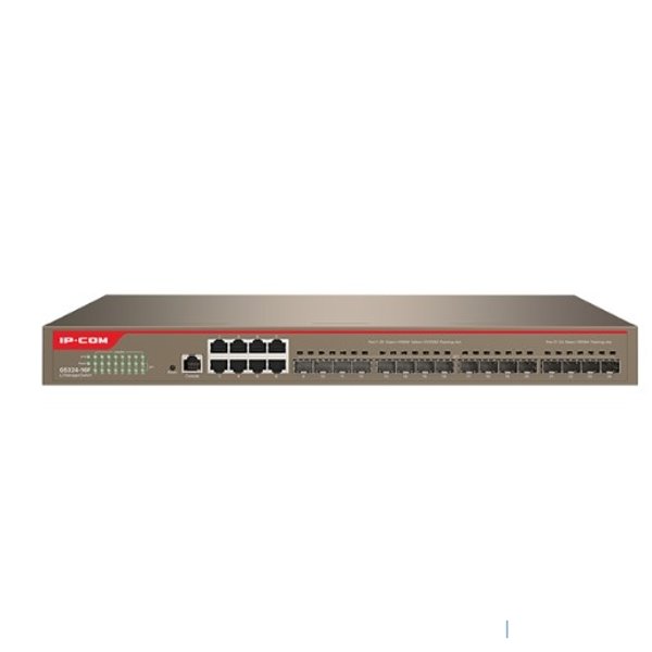 IP-COM G5324-16F Коммутатор управляемый в стойку, 8*1Gbit RJ45, 16*SFP 1Gbit, console port