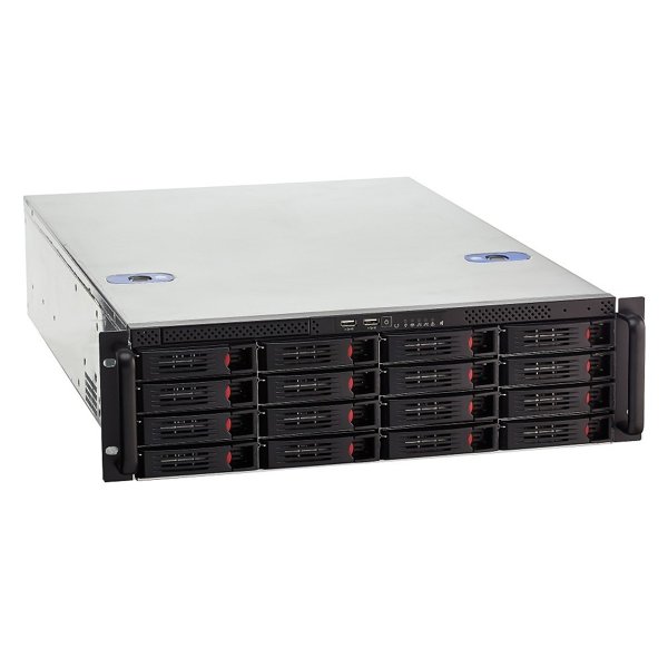 Exegate EX281234RUS Серверный корпус ExeGate Pro 3U660-HS16 <RM 19", высота 3U, глубина 660, без БП, 16xHotSwap, USB>