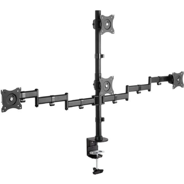 Arm Media LCD-T16 черный 15"-27" макс.40кг настольный поворот и наклон верт.перемещ.