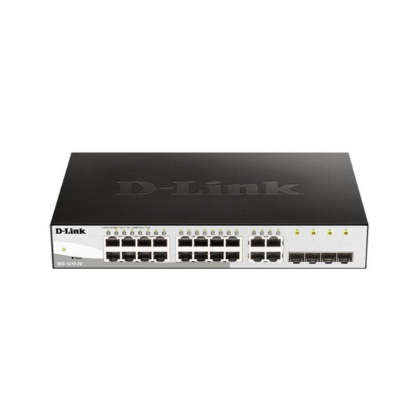 D-Link DGS-1210-20/F2A Управляемый L2 коммутатор с 16 портами 10/100/1000Base-T и 4 комбо-портами 100/1000Base-T/SFP