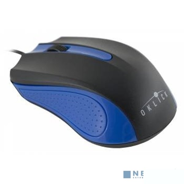 Oklick 225M черный/синий Мышь оптическая (1200dpi) USB (3but) [288233]