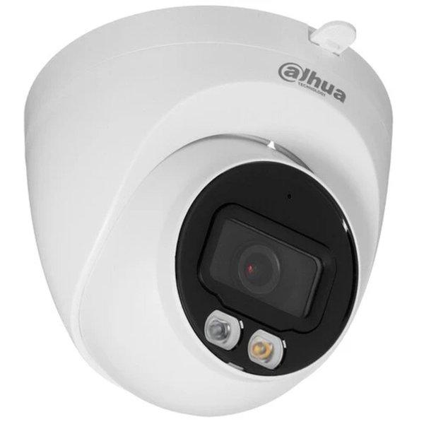 DAHUA DH-IPC-HDW2449TP-S-IL-0360B Уличная турельная IP-видеокамера SmartDualLight 4Мп, 1/2.9” CMOS, объектив 3.6мм, видеоаналитика, микрофон, ИК 30м, LED 30м, IP67, металл/пластик