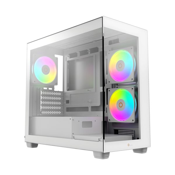 Case Ocypus Gamma C52 WH ARGB  mATX / win / white / 3 ARGB fans / no PSU / Tempered Glass