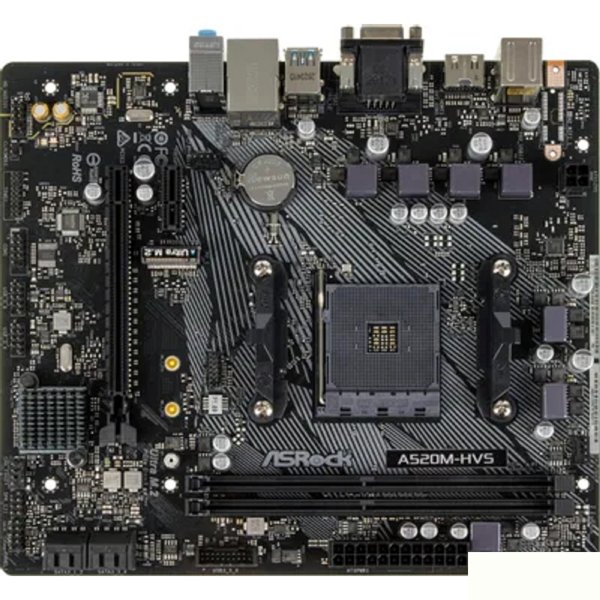 Asrock A520M-HVS {Soc-AM4 AMD A520 2xDDR4 mATX AC`97 8ch(7.1) GbLAN RAID+VGA+HDMI}